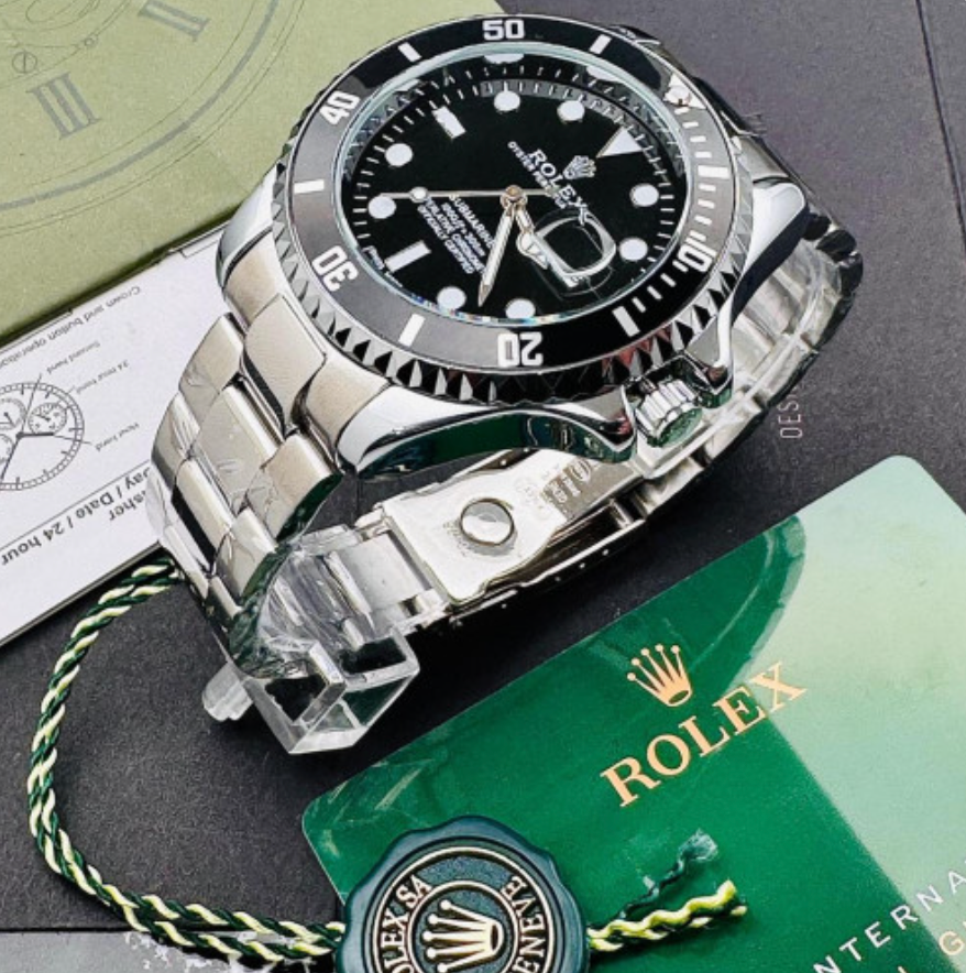 ROLEX SUBMARINER PLATEADO-NEGR0