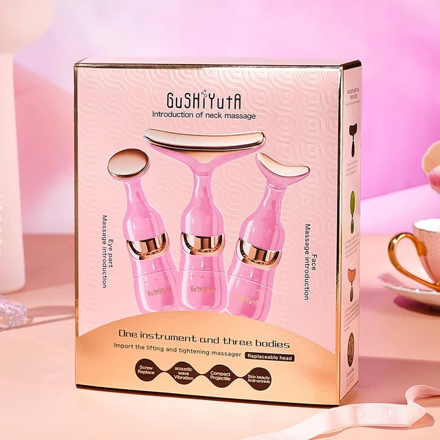 Dispositivo de masaje y estiramiento Facial 3 en 1